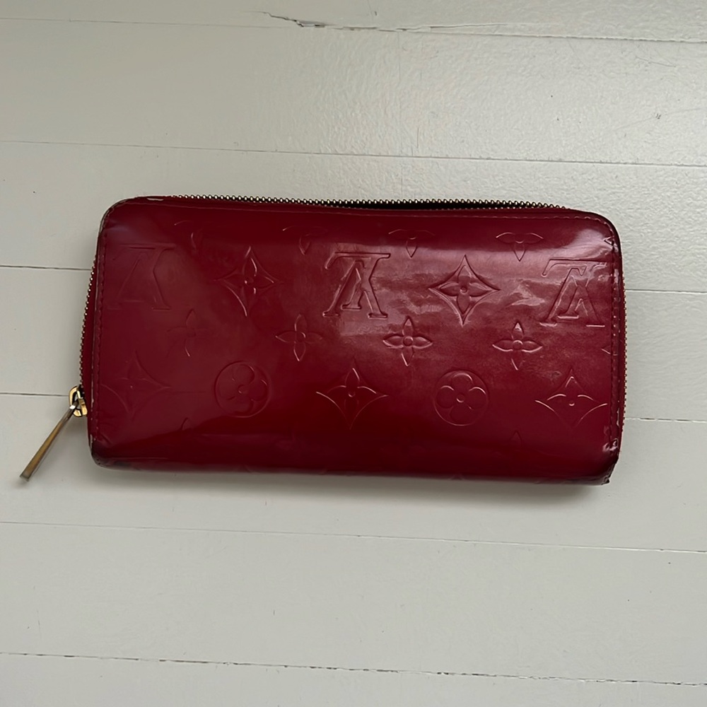 Louis Vuitton red shiny wallet